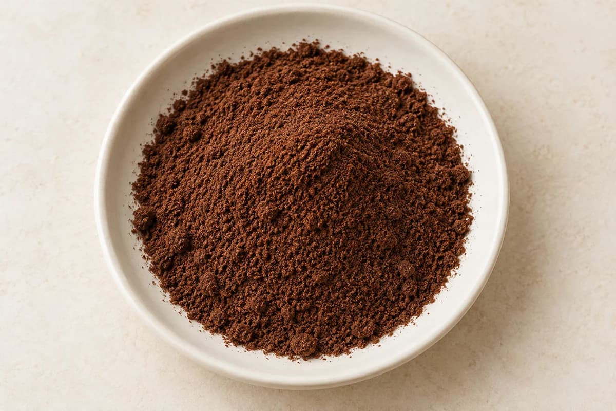 AI-generated fine coffee grind illustration with a powdery texture