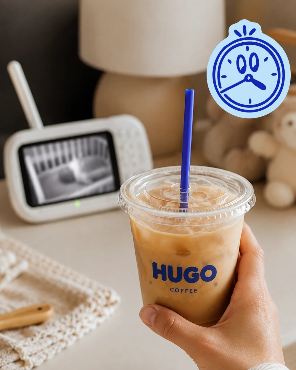 An iced Hugo coffee for an early morning